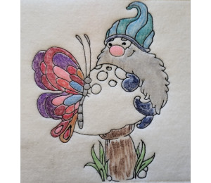 ADVENTSKALENDER 12. Dezember - Stickserie Frühlings Wichtel